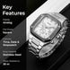 Analog Watch for Men with Silver Metal Strap and Round Dial for Casual & Formal Wear