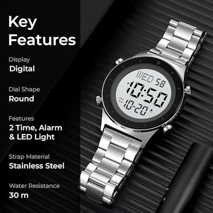Rugged Digital Sports Watch for Men with Multi Function Display and Outdoor Style