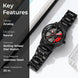 Analog-Digital Watch for Women with Black Stainless Steel Strap and Round Dial for Casual & Formal Wear