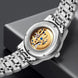 Automatic Watch for Men with Silver Stainless Steel Strap and Round Dial for Casual & Formal Wear