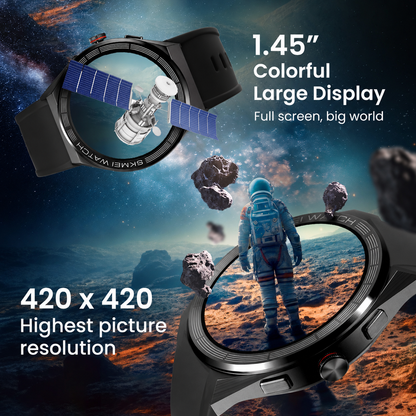 Premium AMOLED Smartwatch with Classic Round Dial and Advanced Fitness Features
