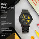 Rolling Watch for Men with Black Metal Strap and Round Dial for Casual & Formal Wear