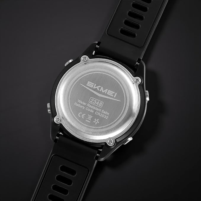 Digital Sports Wrist Watch with Silicone Strap for men