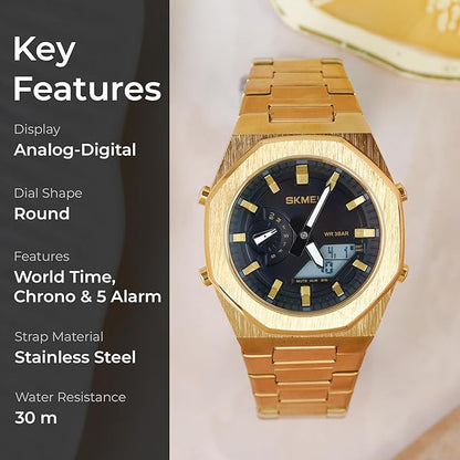 Men Watch Dual-Display Electronic Watch With Luminous 50m Waterproof Watch Fashion Multifunctional Sports Watch For Men