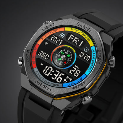 Smart Digital Sports Watch for Men with Multi Function Display and Rugged Outdoor Design
