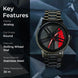 Rolling Watch for Men with Black Metal Strap and Round Dial for Casual & Formal Wear