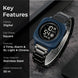 Digital Watch for Men with Black Stainless Steel Strap and Round Dial for Casual & Formal Wear