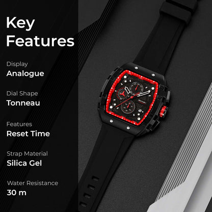 Skmei Quartz Analog Dial Silica Gel Strap Watch for Men - 9341