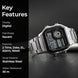 Digital Watch for Men with Silver Metal Strap and Round Dial for Casual & Formal Wear