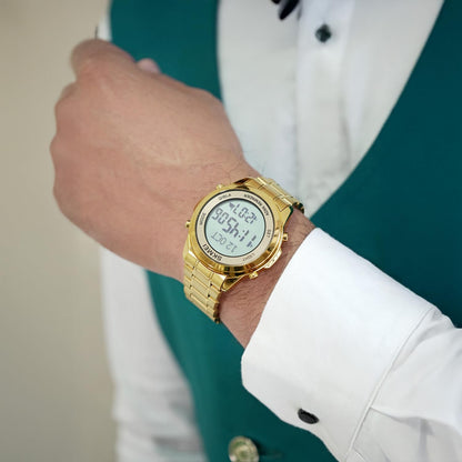 Digital Watch with Stainless Steel Strap for men