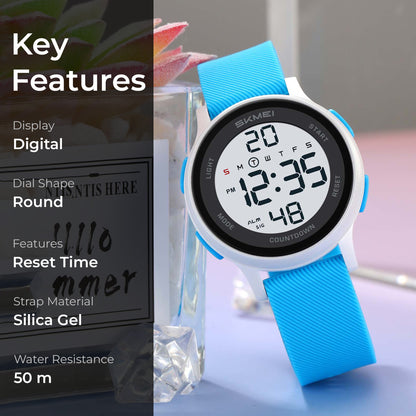 Skmei Digital Dial Silica Gel Strap Watch for Kids - 2427