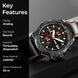 Analog Watch for Men with Black Leather Strap and Round Dial for Casual & Formal Wear