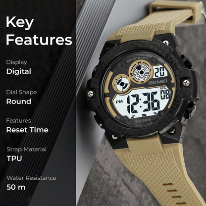 Skmei Digital Dial TPU Strap Watch for Men - 2337