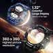 Smart Watch for Men with Black Silicone Strap and Round Dial for Casual & Formal Wear