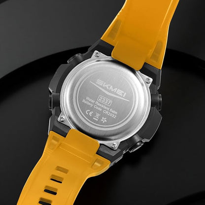 Rugged Digital Sports Watch with Textured Strap for men