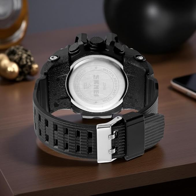 Rugged Digital Sports Watch for Men with Dual Time Display and Outdoor Adventure Style