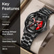 Analog-Digital Watch for Women with Black Stainless Steel Strap and Round Dial for Casual & Formal Wear