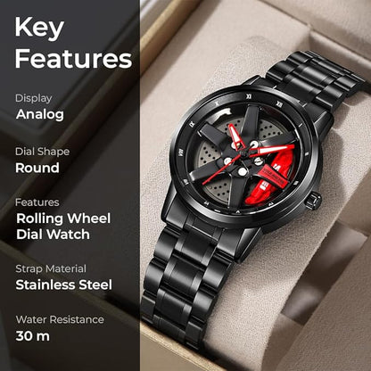 Luxury Skeleton Dial Analog Watch for Men with Premium Metal Strap and Stylish Designer Look