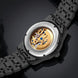 Automatic Watch for Men with Black Stainless Steel Strap and Round Dial for Casual & Formal Wear