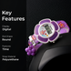Digital Watch for Kids with Purple Polyurethane Strap and Round Dial for Casual & Formal Wear