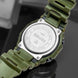Digital Watch for Men with Army Green Silicone Strap and Round Dial for Casual & Formal Wear