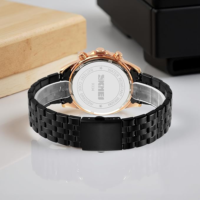 Men’s Analog Chronograph Watch with Date Display, Stainless Steel Strap, White Dial – Luxury Casual & Formal Wear