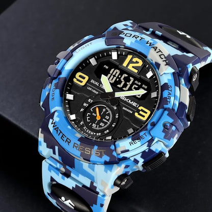 Artistic Dual Display Sports Watch for men