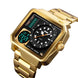 Analog-Digital Watch for Men with Gold Stainless Steel Strap and Round Dial for Casual & Formal Wear