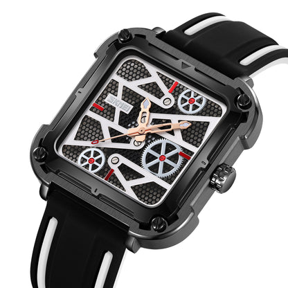 Skmei Quartz Analog Dial Silica Gel Strap Watch for Men - 9363