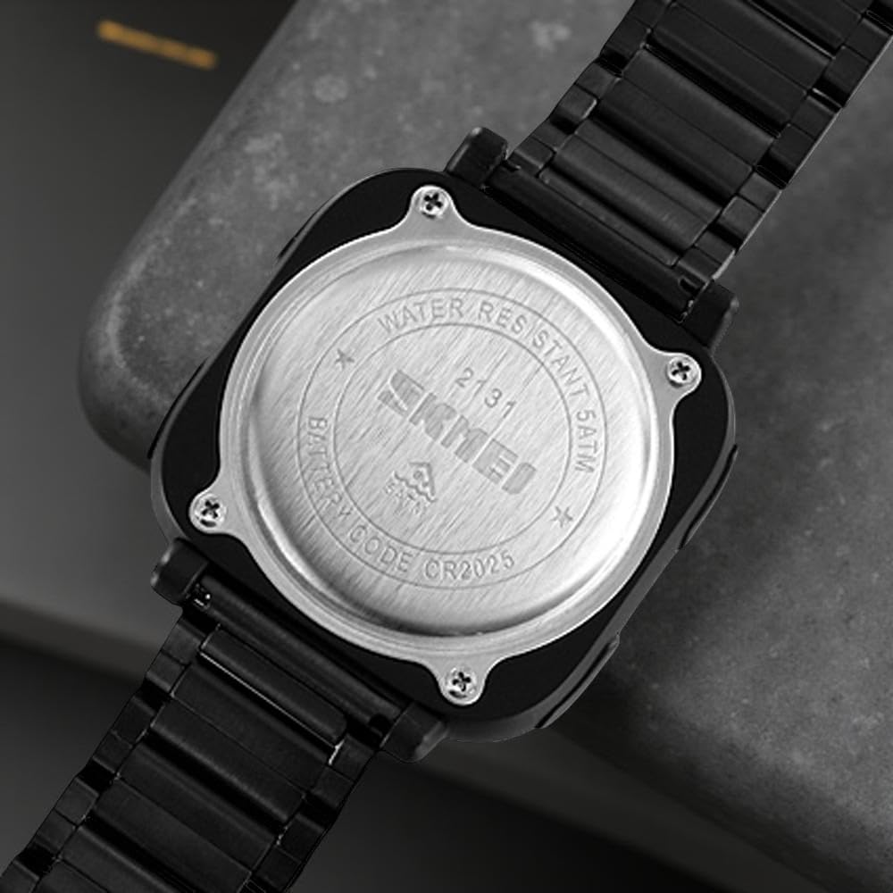 Digital Watch for Kids with Black Stainless Steel Strap and Round Dial for Casual & Formal Wear