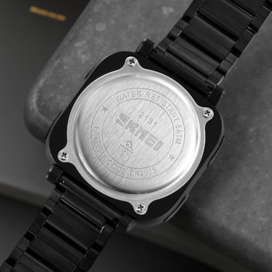 Digital Watch for Kids with Black Stainless Steel Strap and Round Dial for Casual & Formal Wear