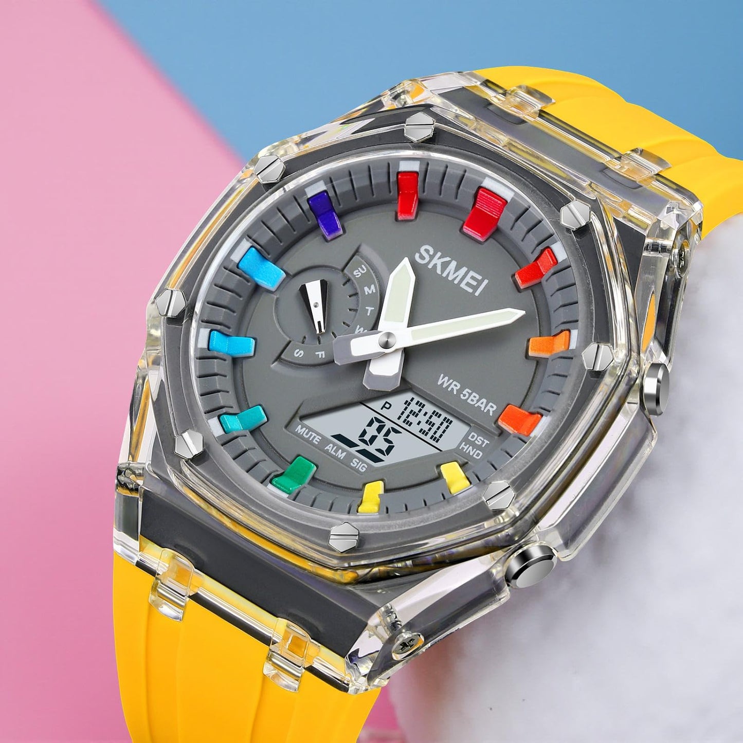 Analog Digital Watch Multi Function Sports Watch with LED Display, Alarm, Stopwatch & Durable Strap