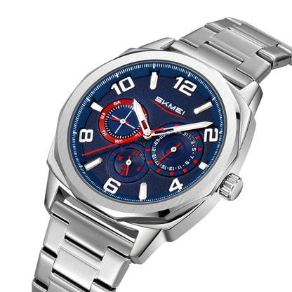 Skmei Quartz Analog Dial Stainless Steel Strap Watch for Men - 9350