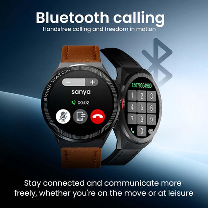 Premium AMOLED Smartwatch with Classic Round Dial and Advanced Fitness Features