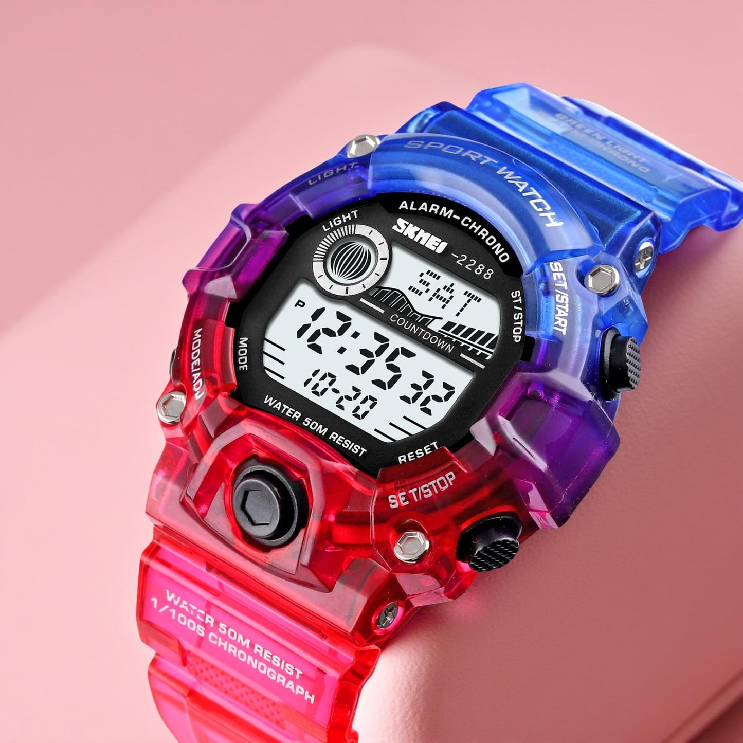 Digital Sports Watch with Rugged Design and Multi Function Display for kids