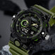 Analog-Digital Watch for Men with Army Green Silicone Strap and Round Dial for Casual & Formal Wear