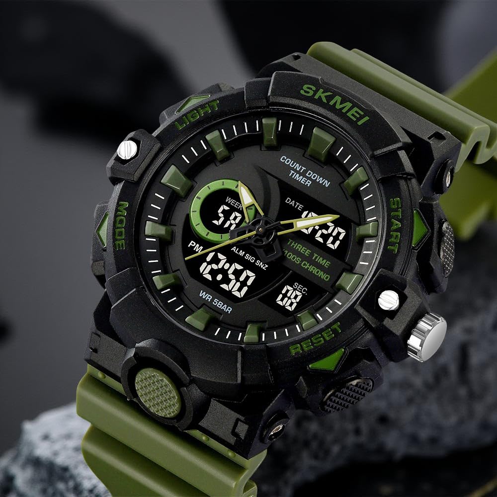 Premium Analog Digital Sports Watch for Men with Rugged Outdoor Design and Multi Function Display
