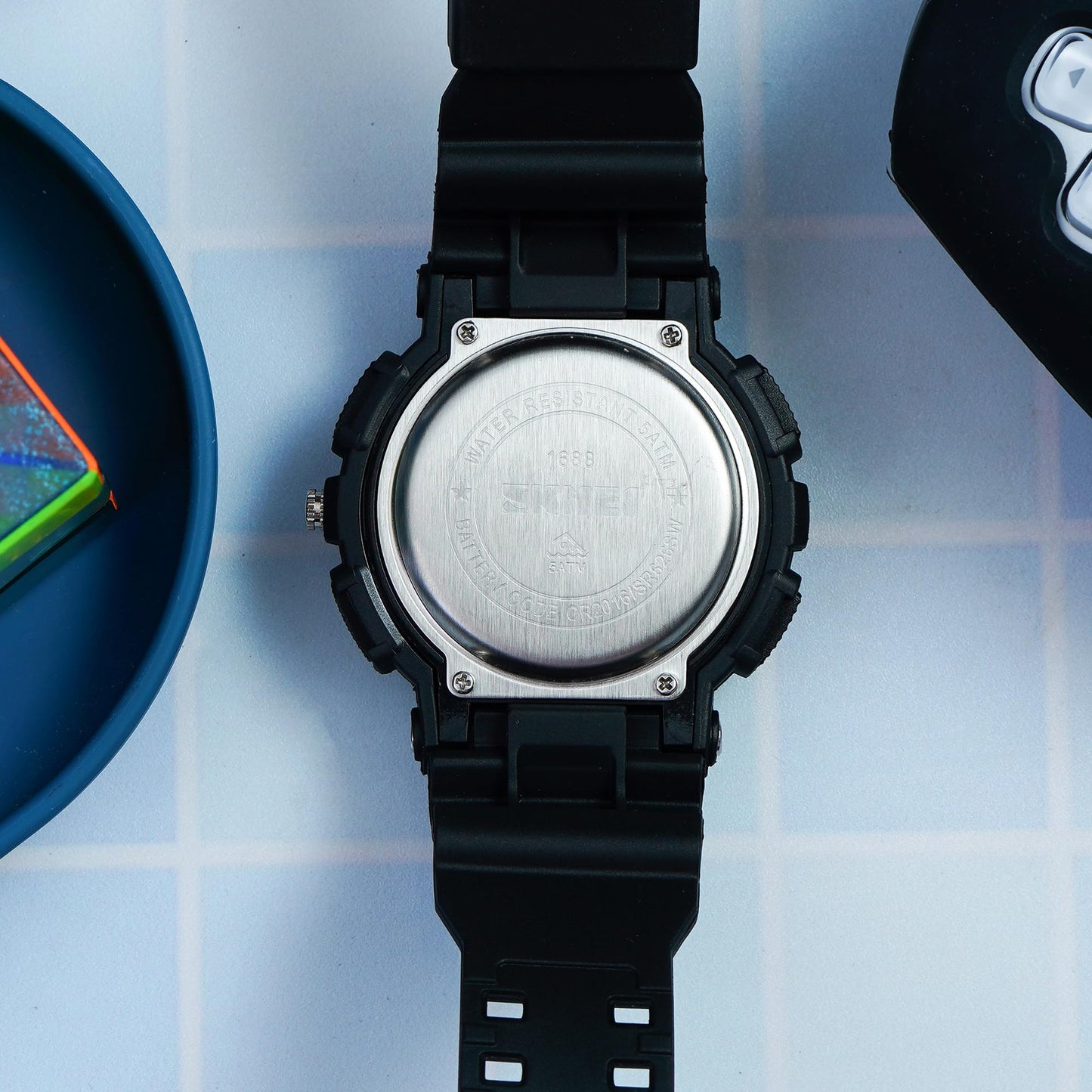 Analog-Digital Sports Watch Multifunction LED Display Alarm, Stopwatch, Day-Date Water Resistant Durable Watch for Boys & Girls