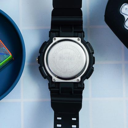 Analog-Digital Sports Watch Multifunction LED Display Alarm, Stopwatch, Day-Date Water Resistant Durable Watch for Boys & Girls