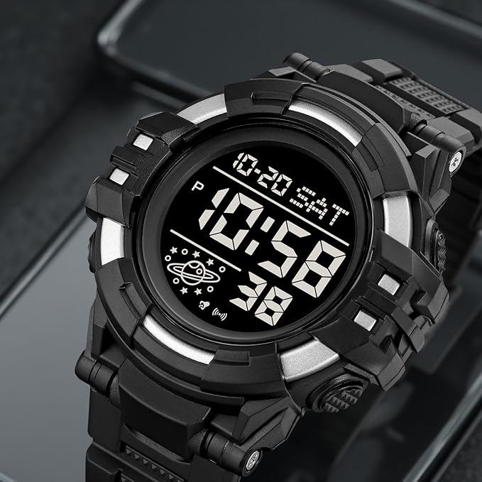 Rugged Digital Sports Watch for Men with Outdoor Style and Multi Function Display