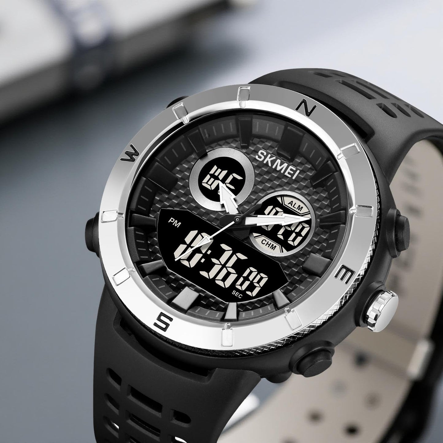Premium Rugged Sports Watch Dual Display Tactical Wristwatch