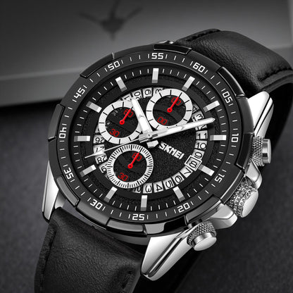 Luxury Analog Watch for Men with Designer Dial and Premium Leather Strap
