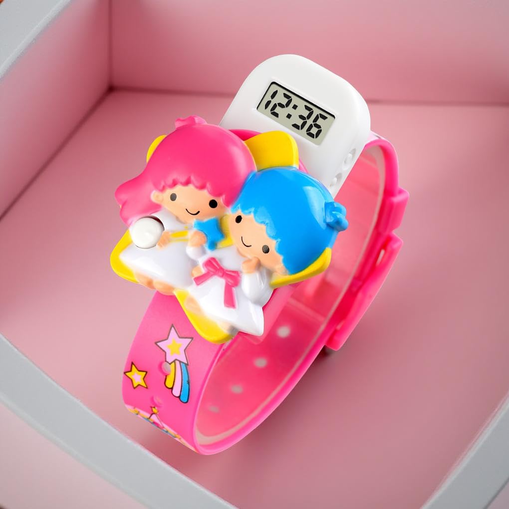 Cute Cartoon Kids Watch with Colorful Strap and Adorable Character Design