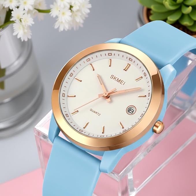 Elegant Analog Wrist Watch with Date Display for women