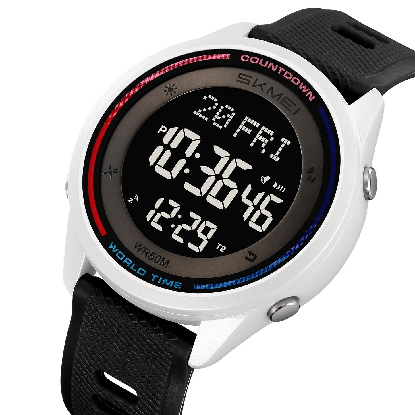 Digital Sports Wrist Watch with Silicone Strap for men