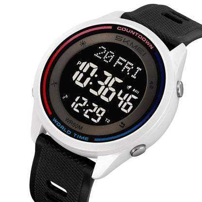 Digital Sports Wrist Watch with Silicone Strap for men