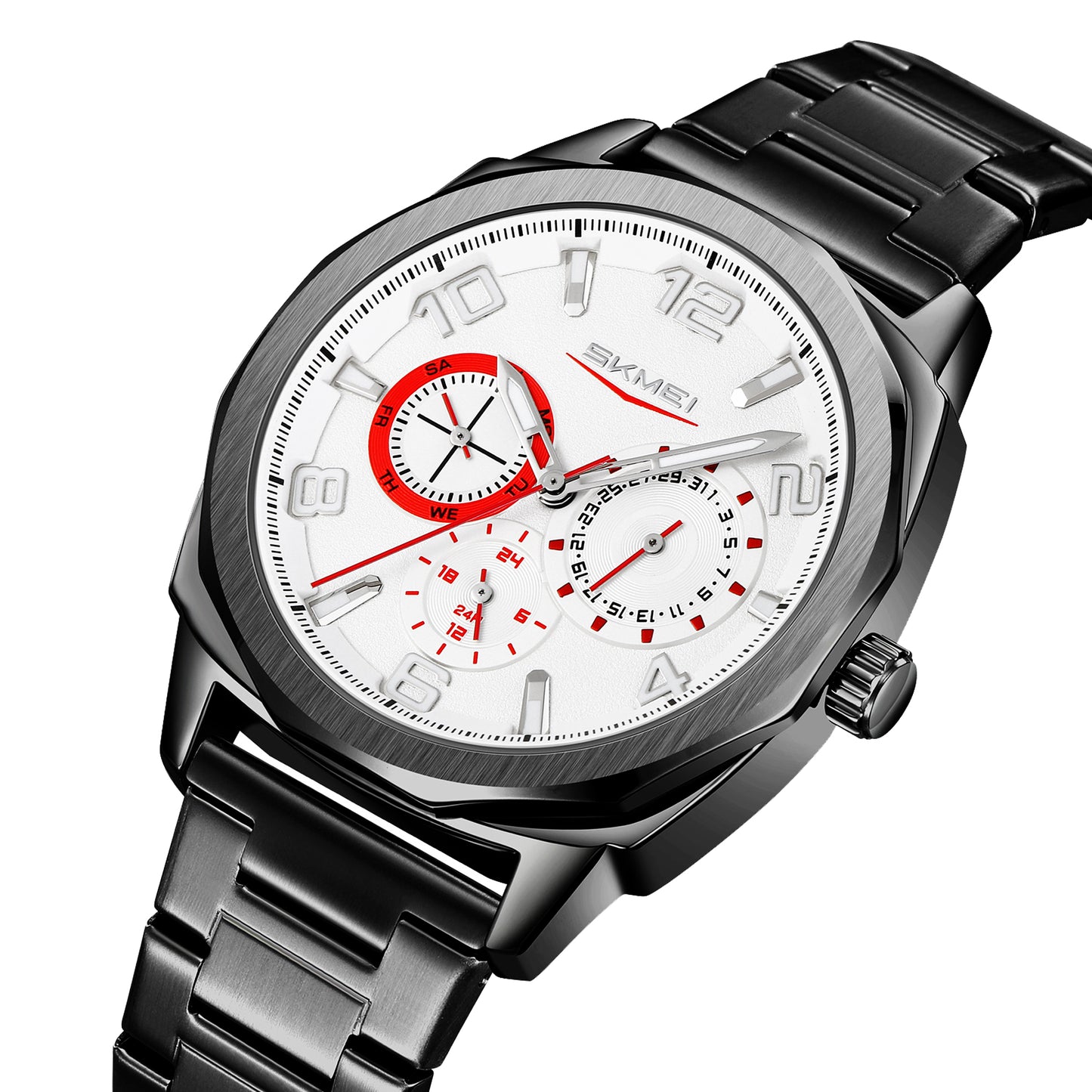 Skmei Quartz Analog Dial Stainless Steel Strap Watch for Men - 9350