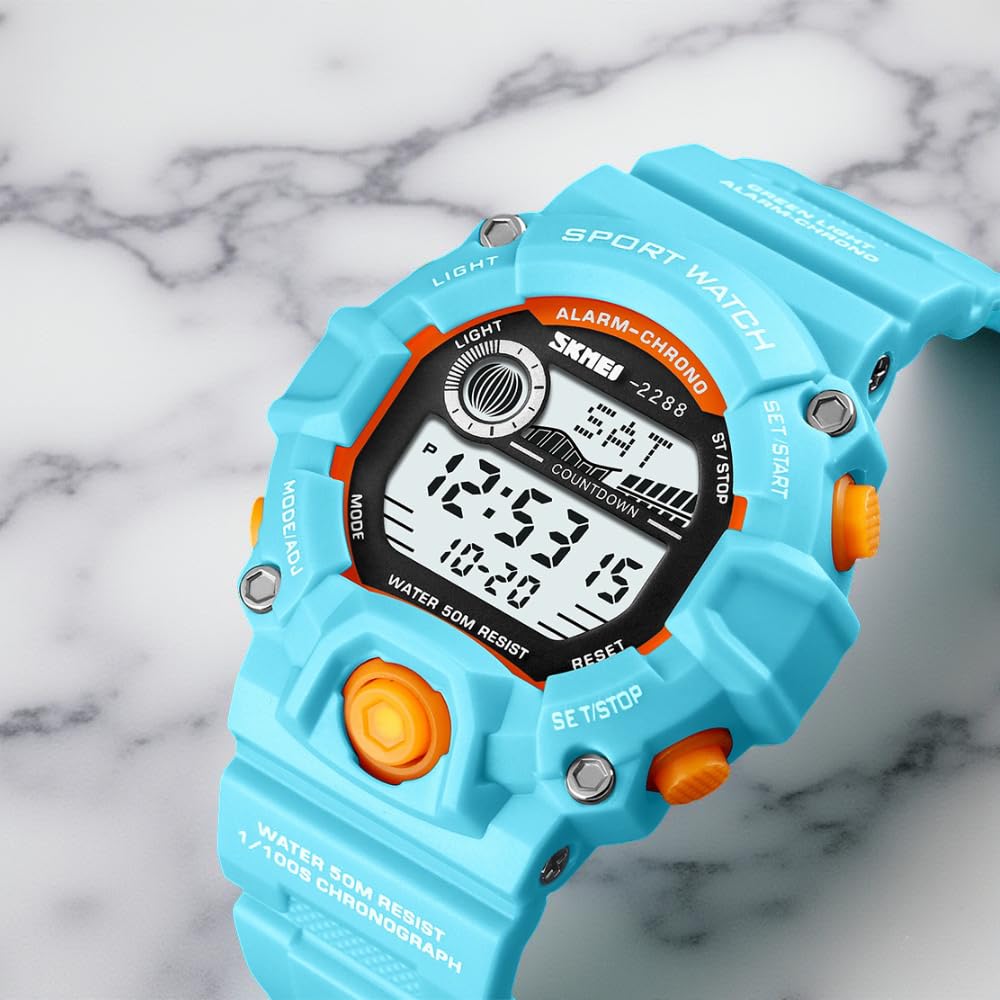 Digital Sports Watch with Rugged Design and Multi Function Display for kids