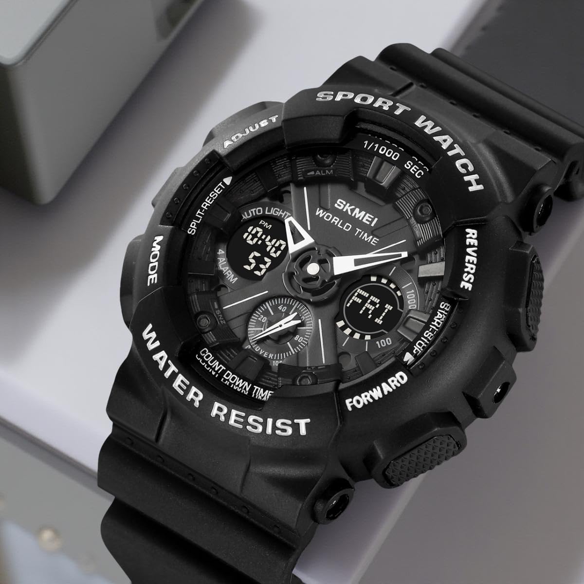 Premium Tactical Chronograph Rugged Analog & Digital Sports Watch