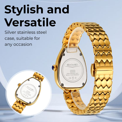 Skmei Quartz Analog Dial Stainless Steel Strap Watch for Women - 2332